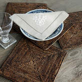 Thumbnail for your product : OKA Rattan Square Placemats, Set of 4