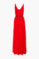 Thumbnail for your product : Stella McCartney Embellished gathered silk-chiffon gown