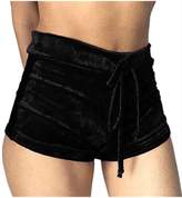 Thumbnail for your product : Gillberry Pants Gillberry Women Crushed Velvet Runner Casual Fashion Shorts High Waist Hot Pants (S, )