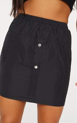 PrettyLittleThing Black Shell Suit Mini Skirt