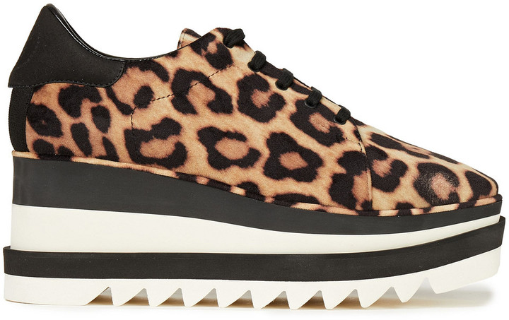 leopard print platform trainers