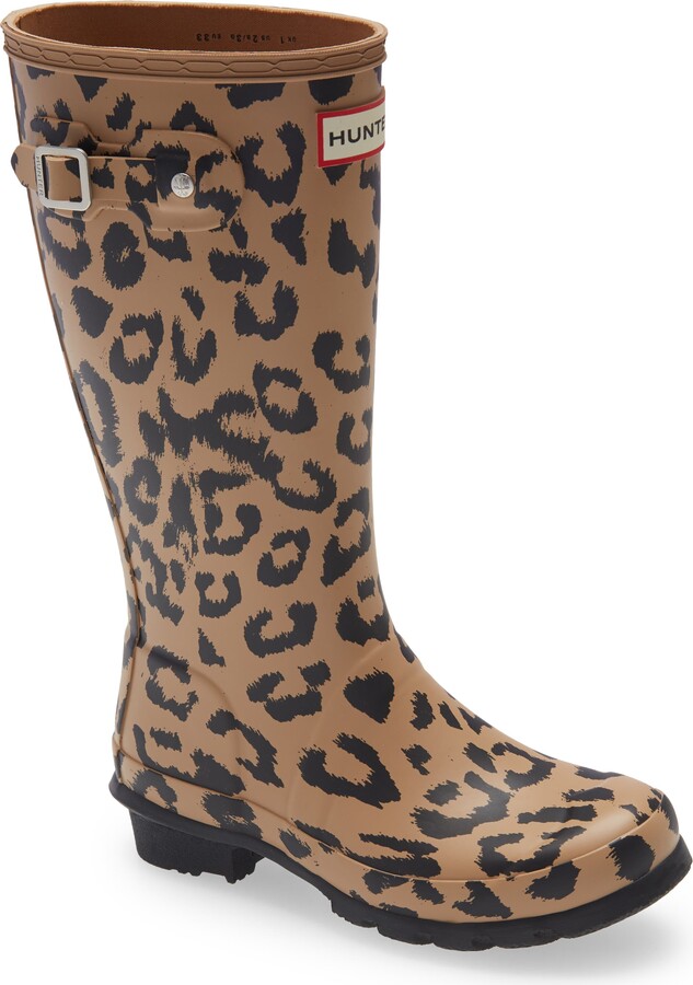 leopard hunter wellies