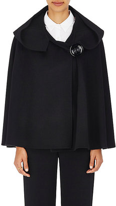 Giorgio Armani Women's Hooded Wool-Cashmere Cape-Black