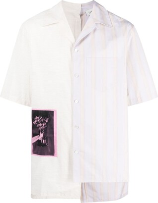 Lanvin Asymmetric Patchwork Cotton Shirt