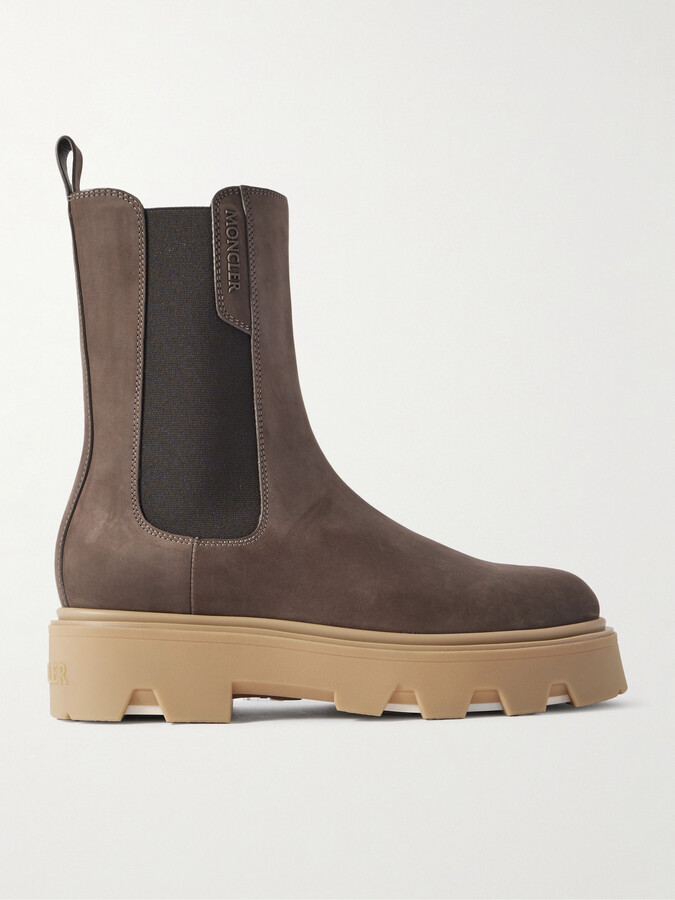 Moncler - Aurea Suede Chelsea Boots - Brown
