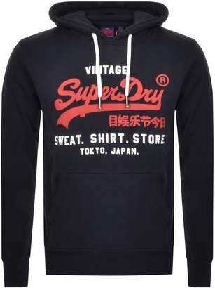 Superdry Vintage Sweat Shop Duo Hoodie Navy
