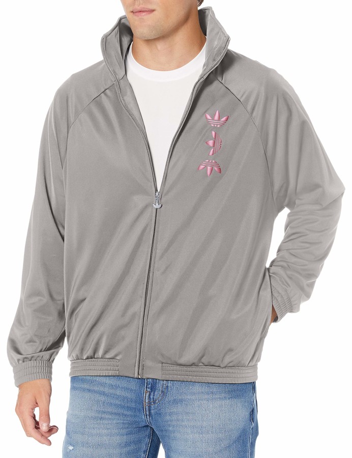 adidas Men's Big Trefoil Track Top Black/Team Royal Blue Small