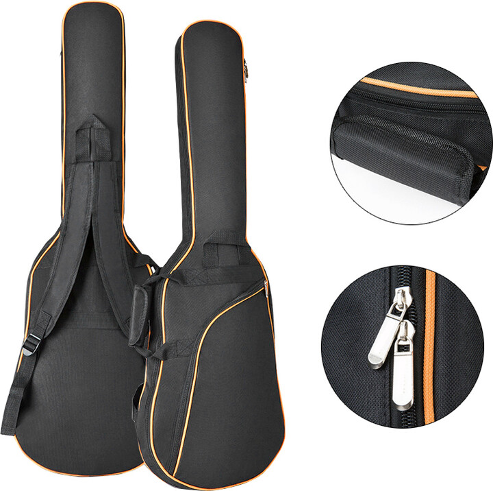 None 39-48Inch Oxford Fabric Pad 8-10mm Cotton Thickening Double Straps Electric Guitar Electric Bass Case, Waterproof Cover Backpack