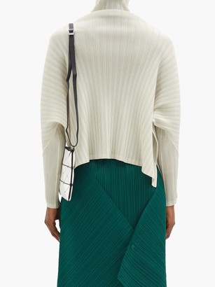 Pleats Please Issey Miyake High-neck Technical-pleated Top - Ivory