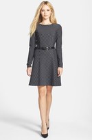 Thumbnail for your product : MICHAEL Michael Kors Belted Pinstripe Fit & Flare Dress (Regular & Petite)