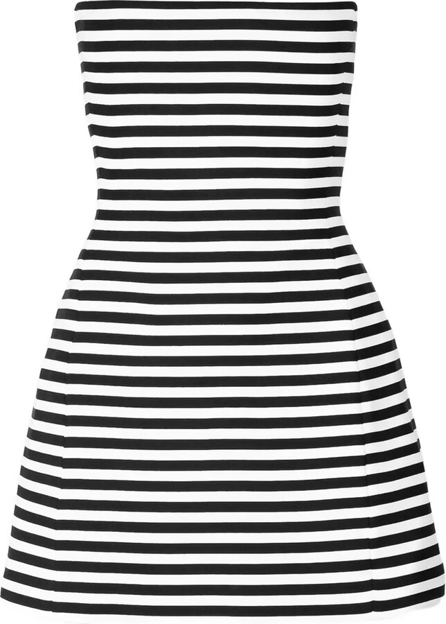 Ioana Ciolacu Striped Strapless Dress