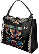 Thumbnail for your product : Valentino Embroidered My Rockstud Top Handle Bag