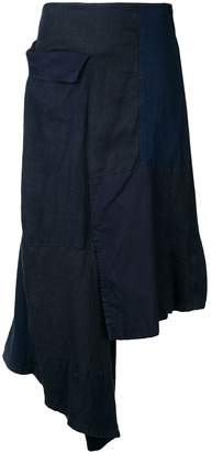 Yohji Yamamoto flap patched skirt
