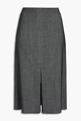 Piazza Sempione Pleated wool-blend pencil skirt