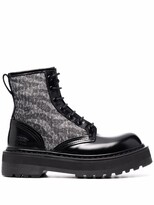 Thumbnail for your product : Premiata Panelled Lace-Up Leather Boots