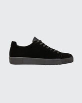 Thumbnail for your product : Giorgio Armani Men's Tonal Velvet Platform Sneakers