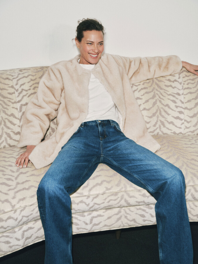 Reformation Devin Faux Fur Coat