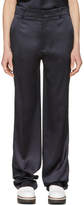 Thumbnail for your product : Joseph Navy Silk Satin Ferdy Trousers