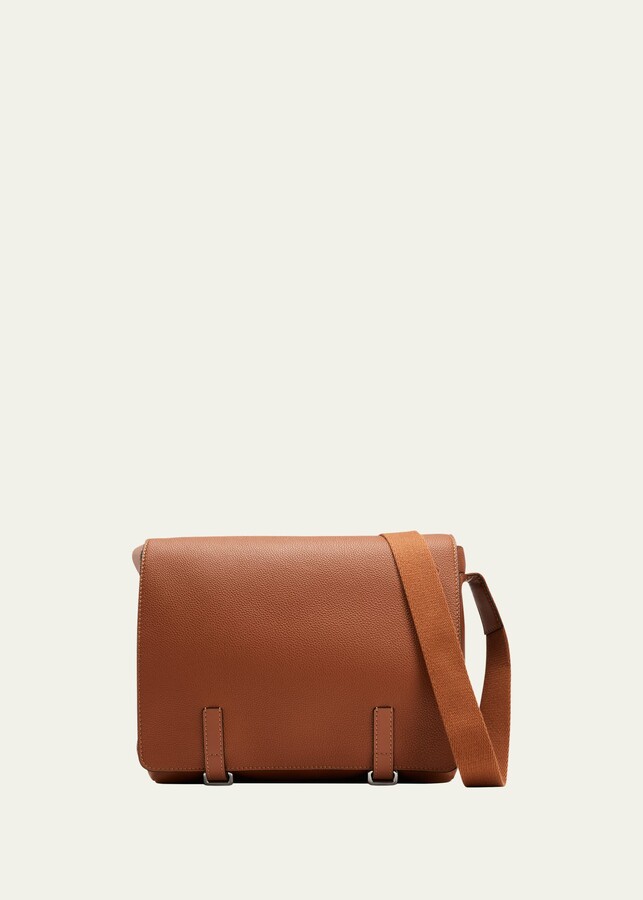 Loewe Men's Leather Military Messenger Bag ShopStyle