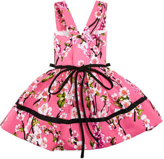 Helena Cherry Blossoms Crewneck Dress, Pink, Size 12-18 Months