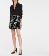 Thumbnail for your product : Saint Laurent Polka-dot crepe miniskirt