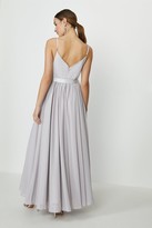 Thumbnail for your product : Plunge Neckline Strappy Tie Waist Maxi Dress