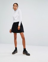 Thumbnail for your product : Monki Button Through A-Line Denim Skirt