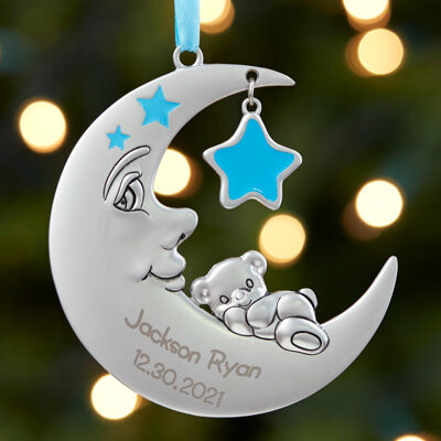 Personalization Mall Baby's 1st Moon Boy Hanging Figurine Ornament