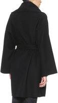 Thumbnail for your product : Bottega Veneta Wide-Collared Cashmere Coat with Belt, Nero Black