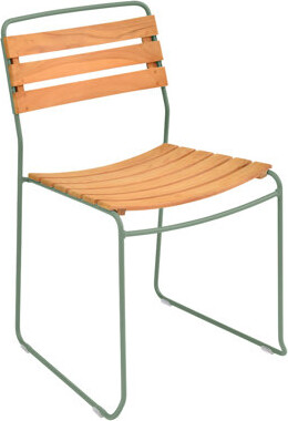 Fermob Surprising Stacking Teak Patio Dining Side Chair