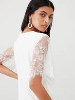 Thumbnail for your product : Very Floral Lace Sleeve Top - Ivory