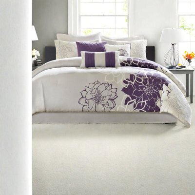 eleuo Luxury Cotton Sateen Bedding Sets Floral Print Hypoallergenic For Twin/twin Xl Bedrooms