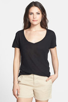 Thumbnail for your product : Halogen Twist Back Short Sleeve Linen Tee (Petite)