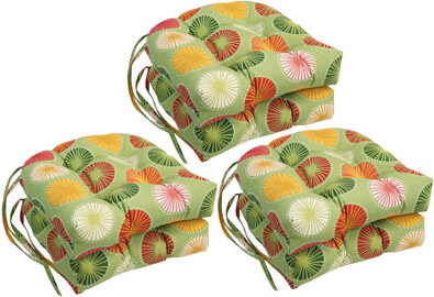 Latitude Run 16-inch Outdoor U-shaped Tufted Chair Cushions (Set of 6)