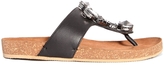 Thumbnail for your product : Bertie Jellow Black Leather Embellished Toe Post Flat Sandals