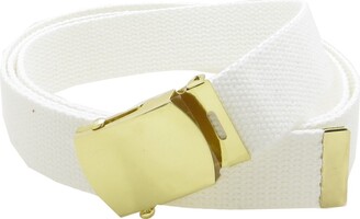 Canvas Web Belt Military Style with Black Buckle and Tip 56 Long Many  Colors