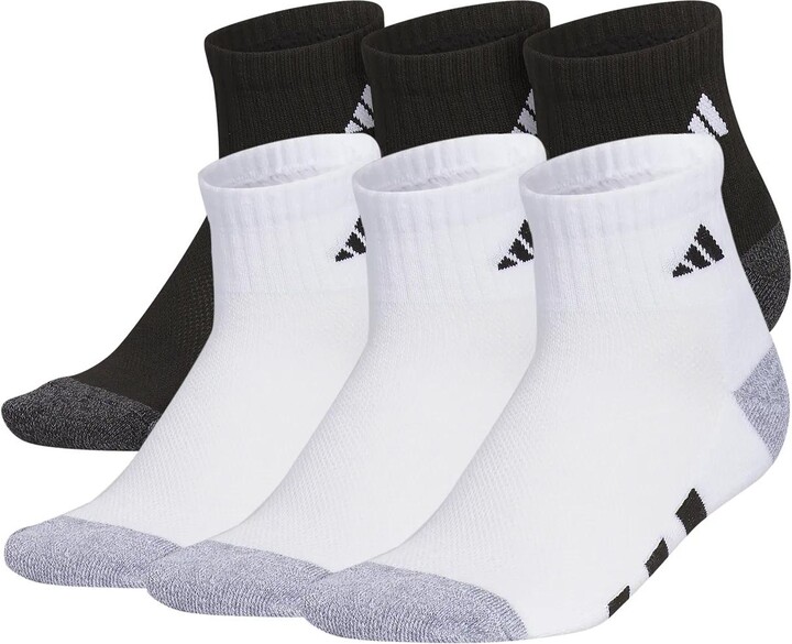 adidas Athletic Cushioned Kids' Quarter Ankle Socks 6 Pack