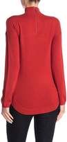 Thumbnail for your product : Cyrus Mock Neck Zip High/Low Tunic Sweater
