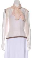 Thumbnail for your product : Chanel Silk Sheer Top gold Silk Sheer Top
