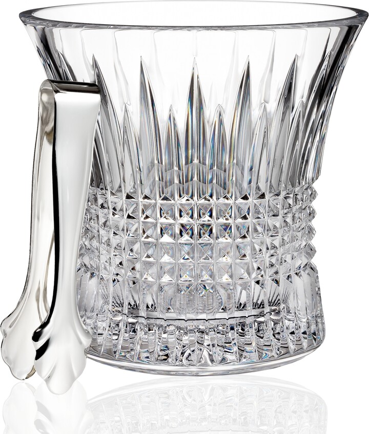 Waterford Lismore Diamond Ice Bucket with Tongs