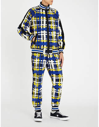 TAAKK Checked stretch-jersey jogging bottoms