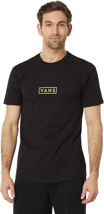 Vans Classic Easy Box Short Sleeve Tee (Black/White/Old Gold) Men's T Shirt  - ShopStyle