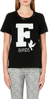 Thumbnail for your product : French Connection F Birds cotton-jersey t-shirt
