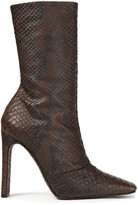 Thumbnail for your product : Yeezy Python-effect Leather Ankle Boots
