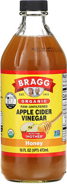 Bragg, Organic Apple Cider Vinegar With The 'Mother', Honey, 16 fl oz (473 ml)