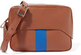Tibi - Garçon Striped Leather Shoulder Bag - Brown