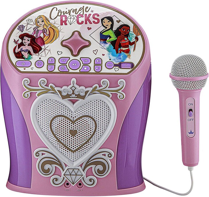 eKids Disney Princess Sing Along Karaoke Boombox with Microphone and