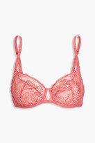Thumbnail for your product : Simone Perele Stretch-lace and point d'esprit underwired bra