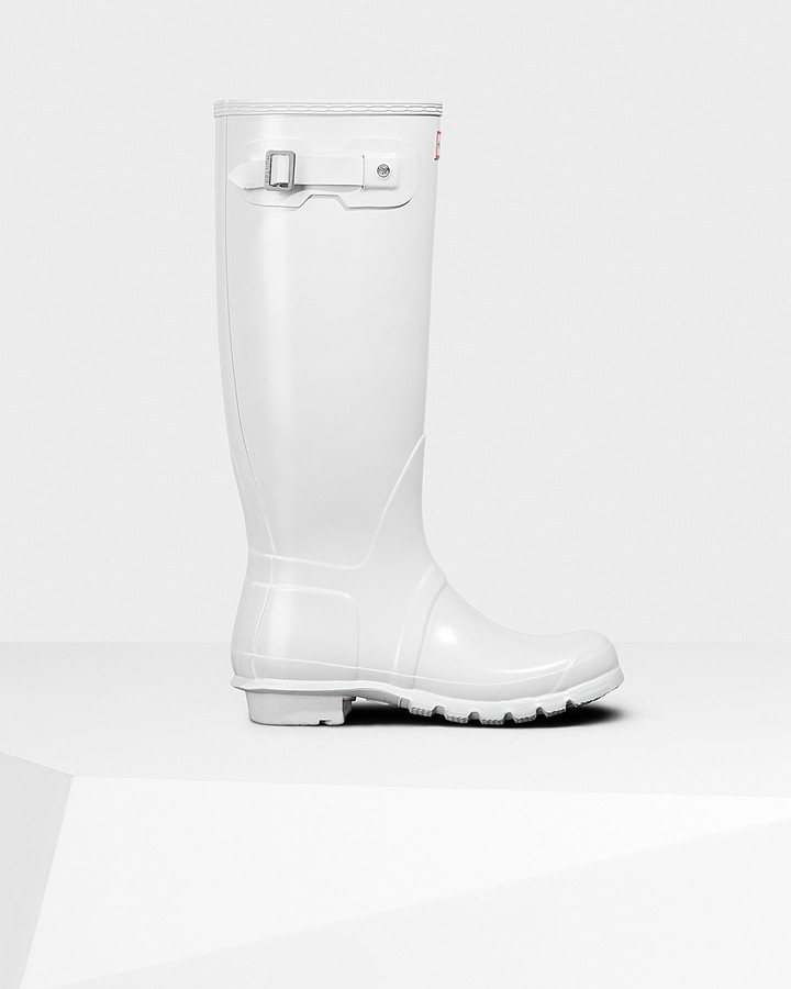 black and white rain boots