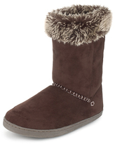 Thumbnail for your product : Marks and Spencer M&s Collection Secret Support™ Faux Fur Lined Bootie Slippers